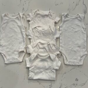 Carter's Classic White Bodysuits Set